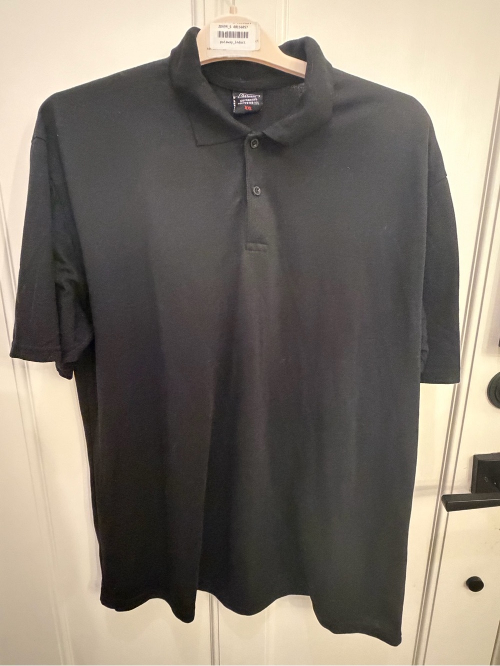 Gelante Men's Black Short Sleeve Performance Polo Shirt XXL